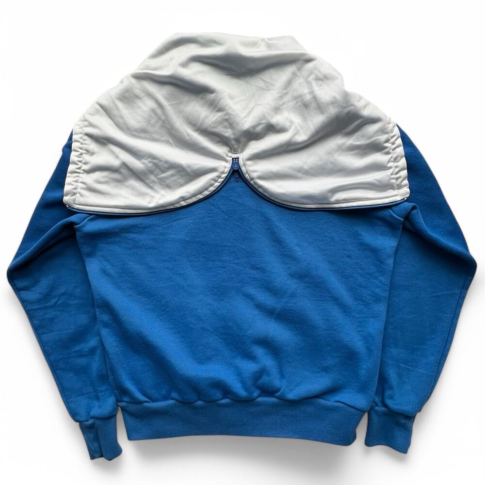 Rare Vintage 80s Nike Dunk Dome Spellout Logo Split Zip Hoodie Sweatshirt BTTYS - Picture 2 of 8